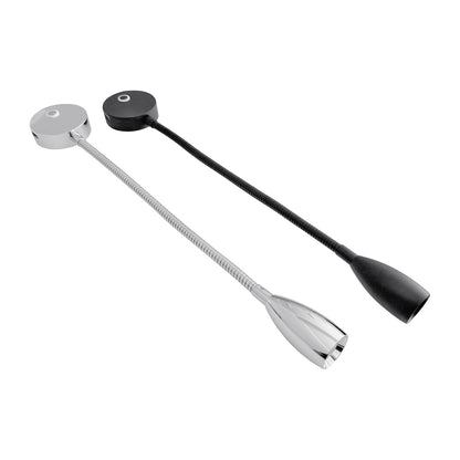 Gooseneck Reading Light with USB Charging Port {Black or Silver}