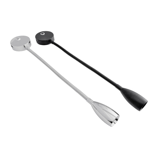 Gooseneck Reading Light with USB Charging Port {Black or Silver}