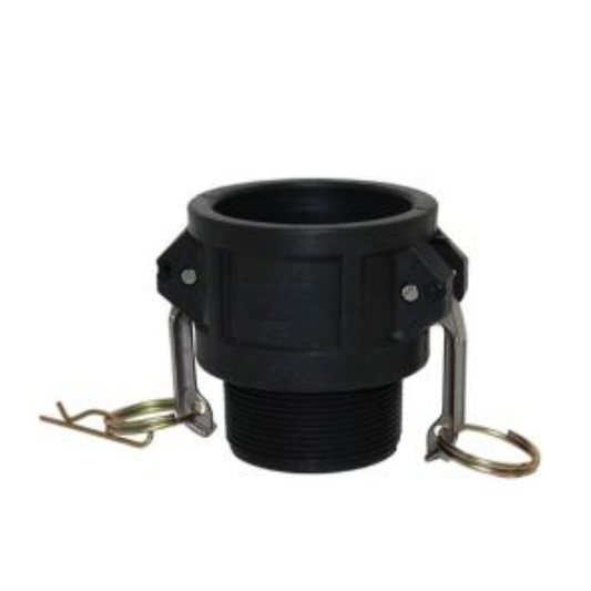 25mm Camlock Type B with Clips 1" Male Thread Polypropylene