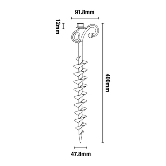 Screw In Sand Pegs - 6 Pack