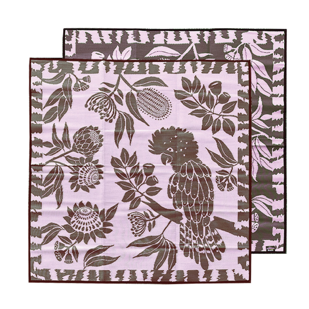 Cockatoo Haven Mat 2.4m x 2.4m - Pink/Brown