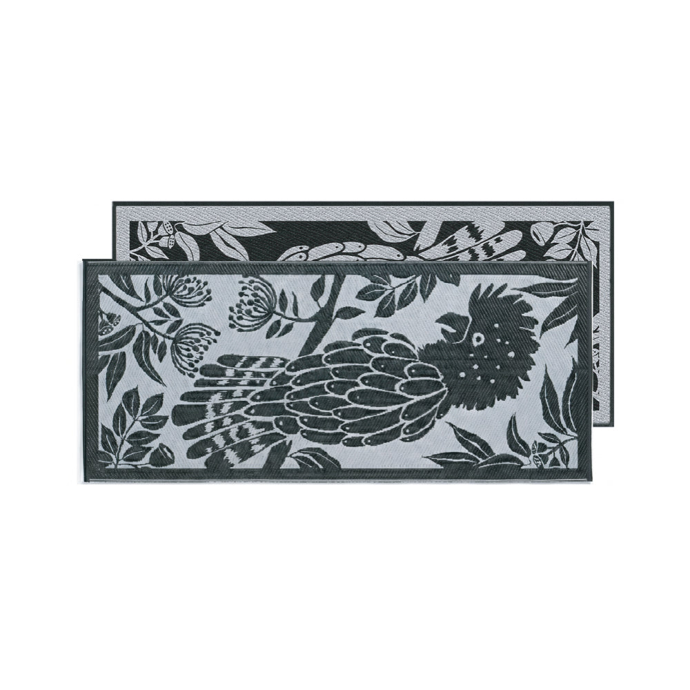 Cockatoo Haven Mat 0.8m x 1.8m - Black/Grey