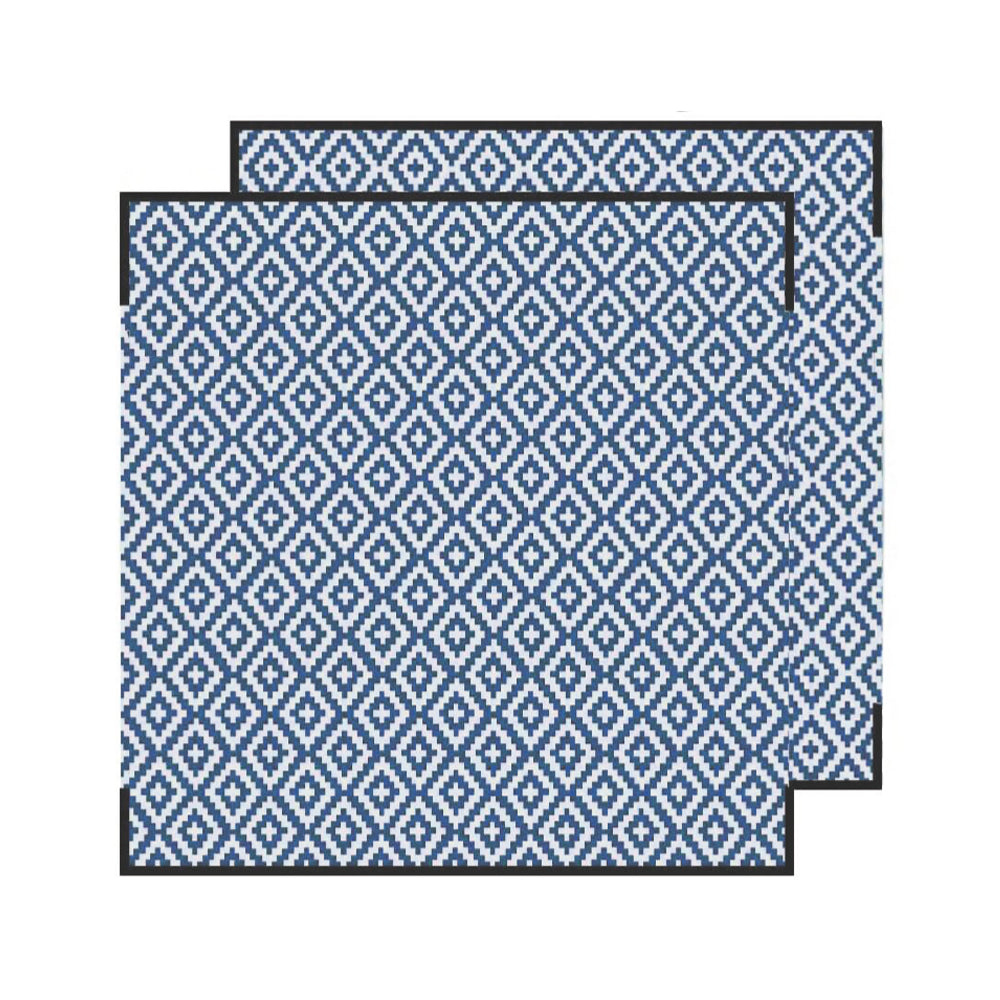 Diamond Mat - Navy/Grey