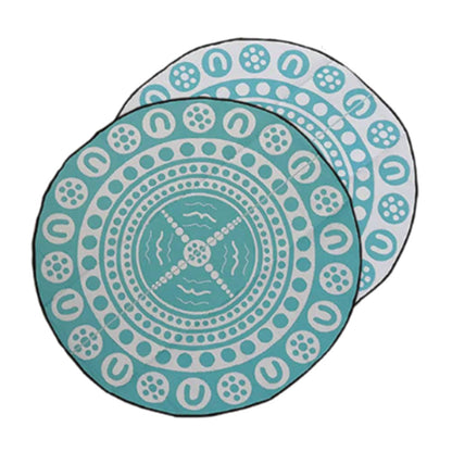 Garrima Mat 3m - Aqua/White