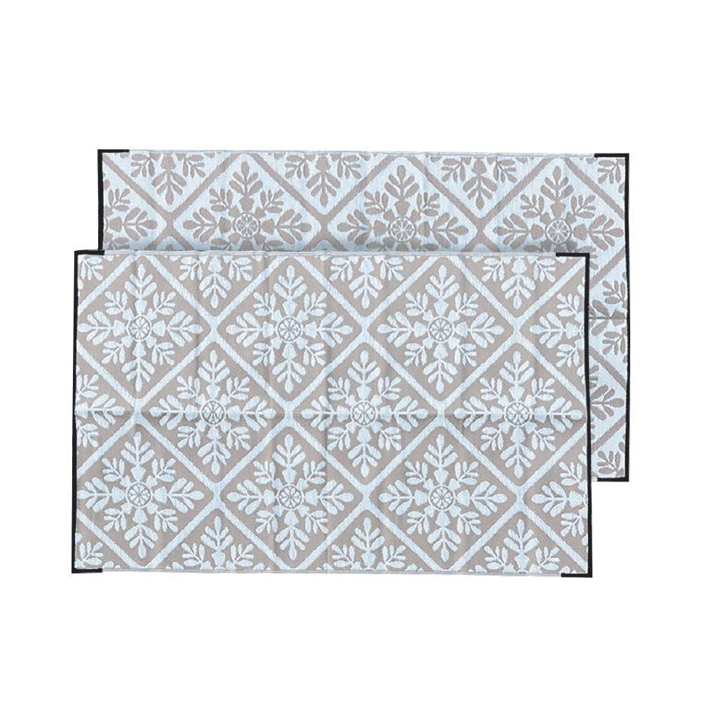 Gumnut Mat 1.5m x 2.4m- Fawn/White