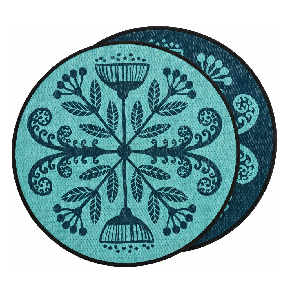 Kiwiana Mat 2.7m - Teal/Navy