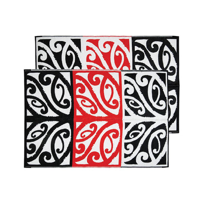 Mangopare Mat 1.8m x 2.7m - Red/Black/White