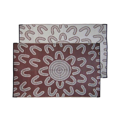 Meeting Place Mat - Brown/White