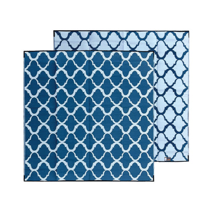 Moroccan Mat 3m x 3m - Navy/White