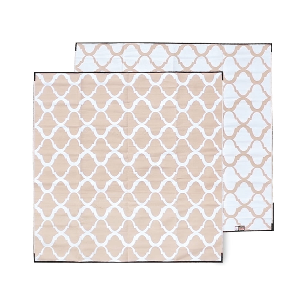 Moroccan Mat 3m x 3m - Beige/White