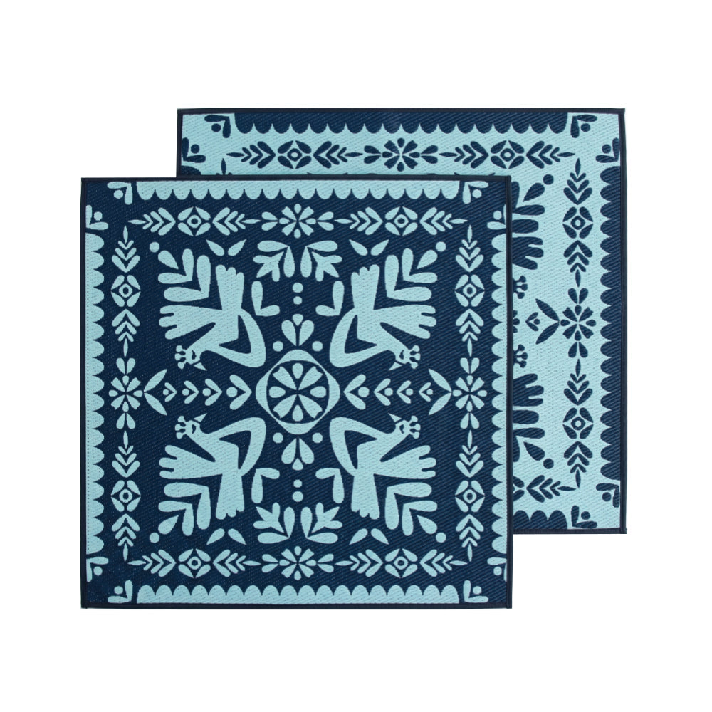Peacock Promenade Mat 3m x 3m - Teal/Navy