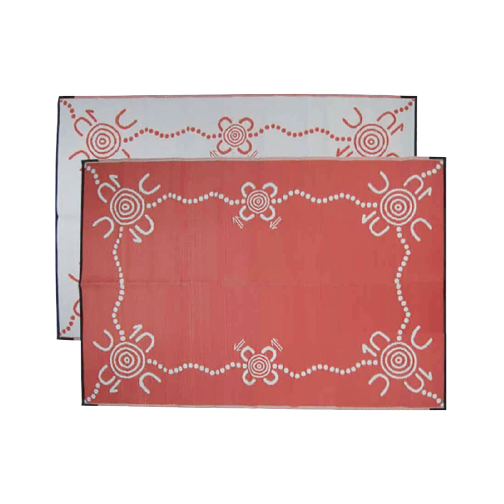 Tracks Mat 1.8m x 2.7m - Red/White