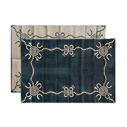 Tracks Mat 1.8m x 2.7m - Black/Fawn