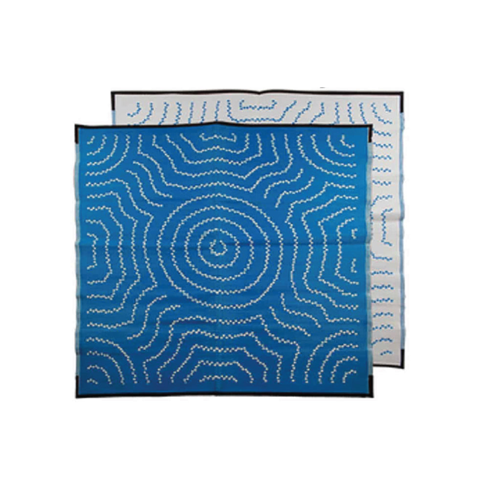 Water Dreaming Mat 1.8m x 1.8m - Blue/White