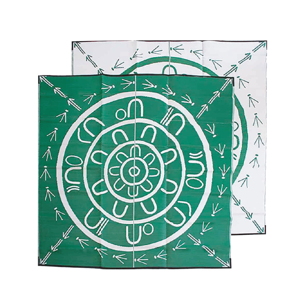 Yarning Circle Mat 2.7m x 2.7m - Green/White