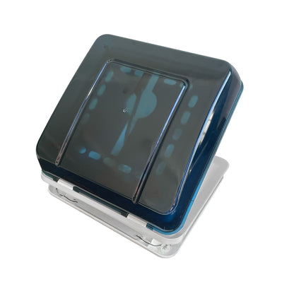 12V Shower Roof Vent with LED Lights & White Lid