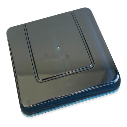 12V Shower Roof Vent with LED Lights & White Lid