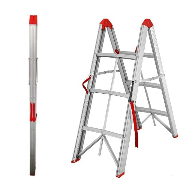 Aluminium Collapsible Box Stick Ladder with Carry Bag {3x, 4x or 5x St ...