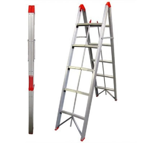 Aluminium Collapsible Box Stick Ladder with Carry Bag {3x, 4x or 5x Step}
