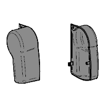 Thule LH & RH End Caps suit 4900 Black