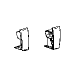 Thule L & R Lead Rail End Plate 4900 White