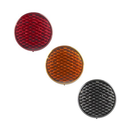 Amber Round Indicator Light Coloured Lens 12V