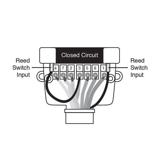 12 Pin Flat Trailer Socket - w Reed Switch w - Normally [Closed] Circuits
