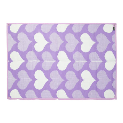Outdoor Mat - Lavender Hearts
