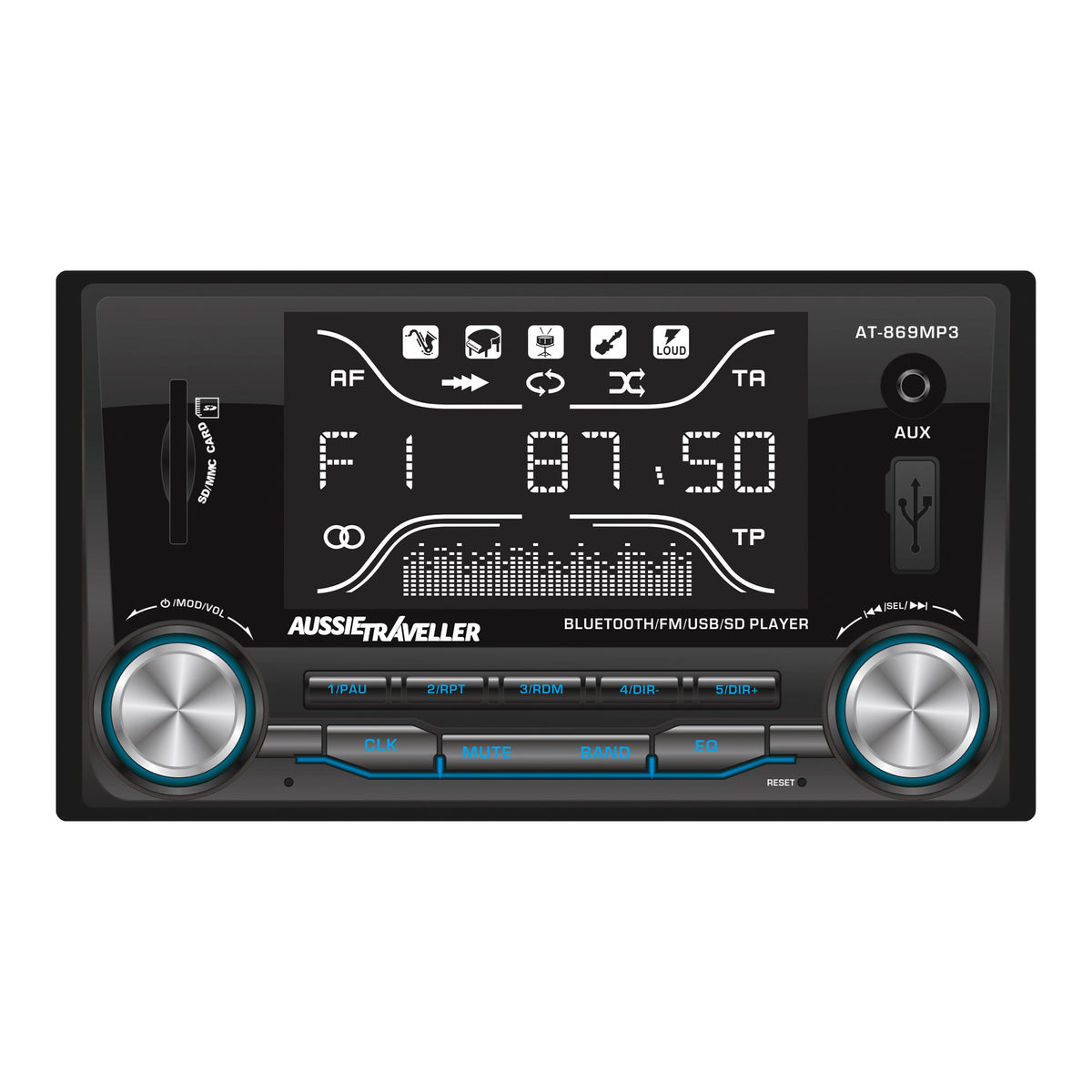 Audio Head Unit Double Din Mechless