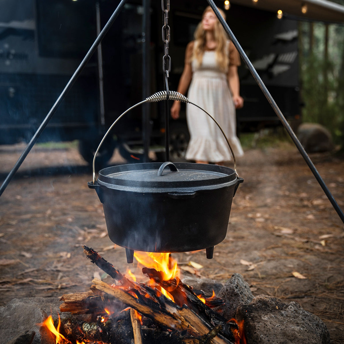 Cast Iron Camp Oven - 9QT