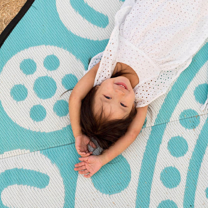 Garrima Mat 3m - Aqua/White