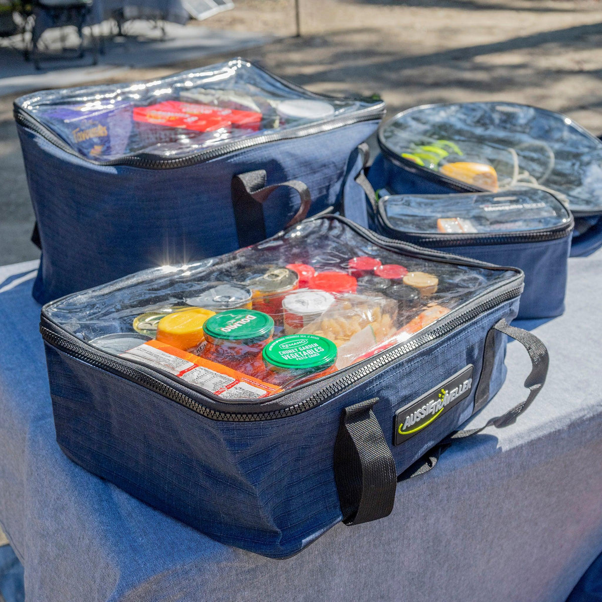 Clear Top Storage Bag Navy - Console