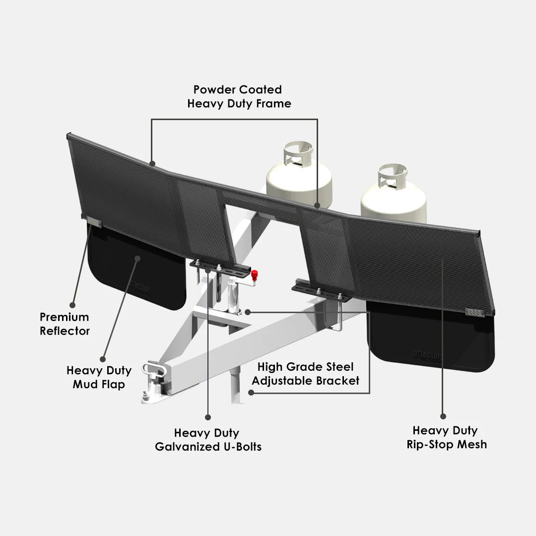 Caravan D-Flector Stone Guard {Cut-Out or No Cut-Out}