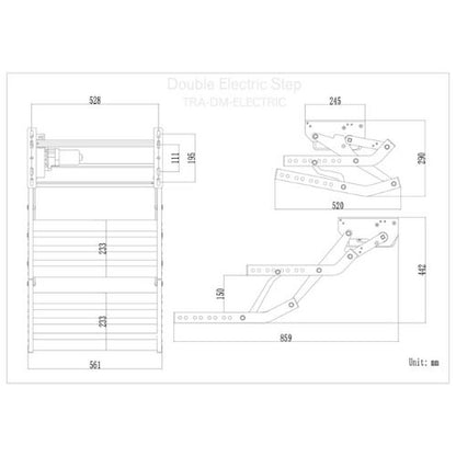 12v Electric Caravan Step with LED Light {Single or Double}