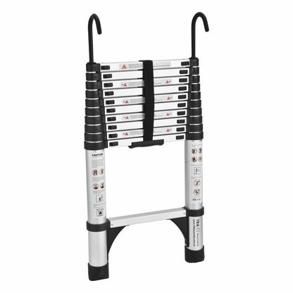 Portable Telescopic Ladders {With/Without Hooks} + Carry Bag