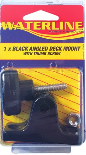 Waterline Black Flat Deck Mount w Thumb Screw