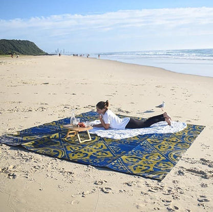 Casablanca Mat 3m x 3m - Blue/Gold