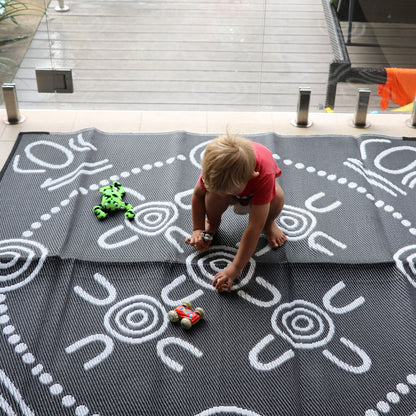 Gatherings Mat 1.8m x 1.8m - Black/White