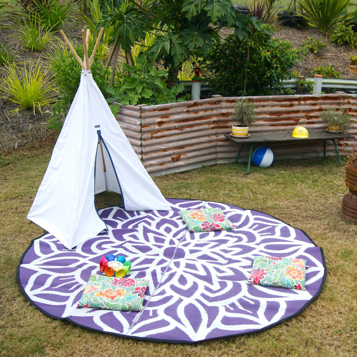 Ancestral Connectedness Mat 2.4m - Purple/White
