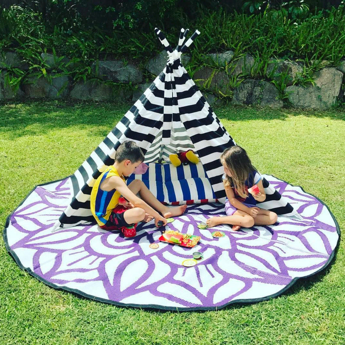 Ancestral Connectedness Mat 2.4m - Purple/White