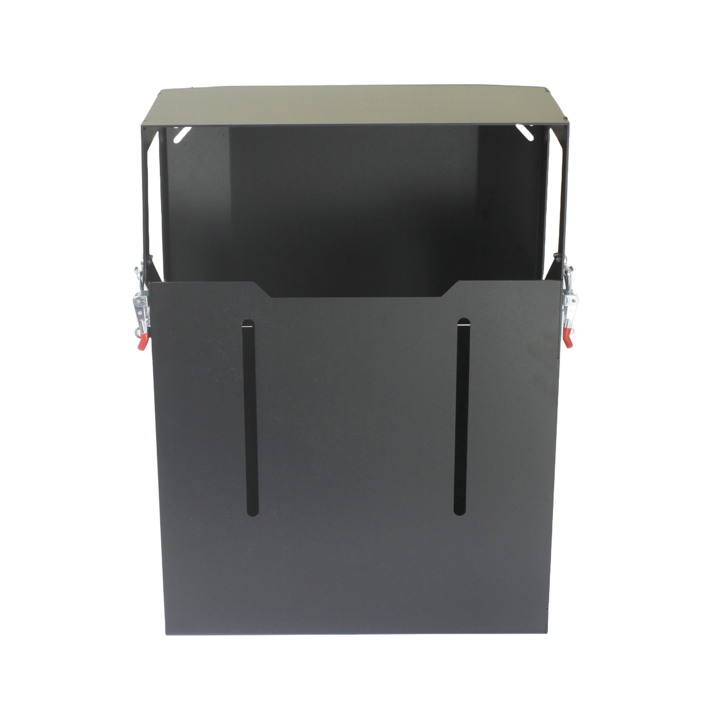 Vonnies 20L Black Canopy/Trailer Mounted Front FLIP FOLDING Single Jerry Can Holder for Water & Fuel