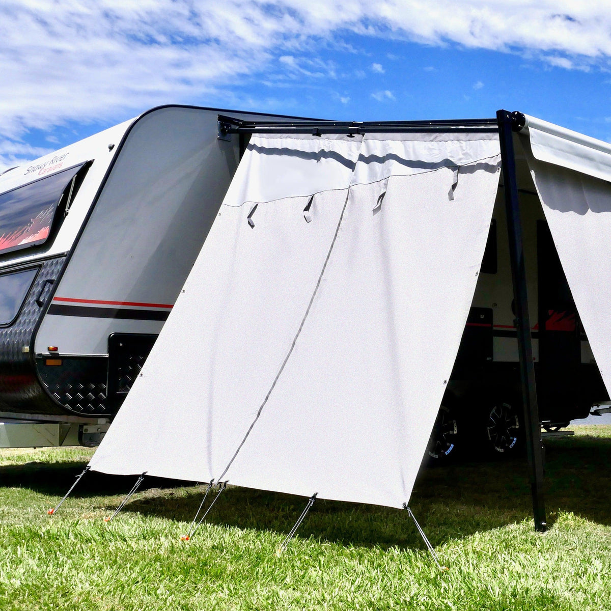 Premium Privacy Screen End Wall - Centre Zip