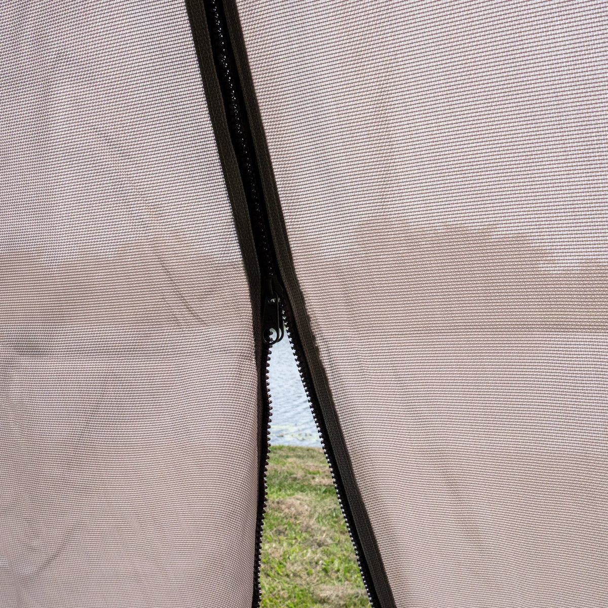 Premium Privacy Screen End Wall - Centre Zip