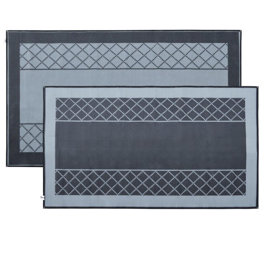 Outdoor Mat - Annexe Criss-Cross Plain Centre Grey