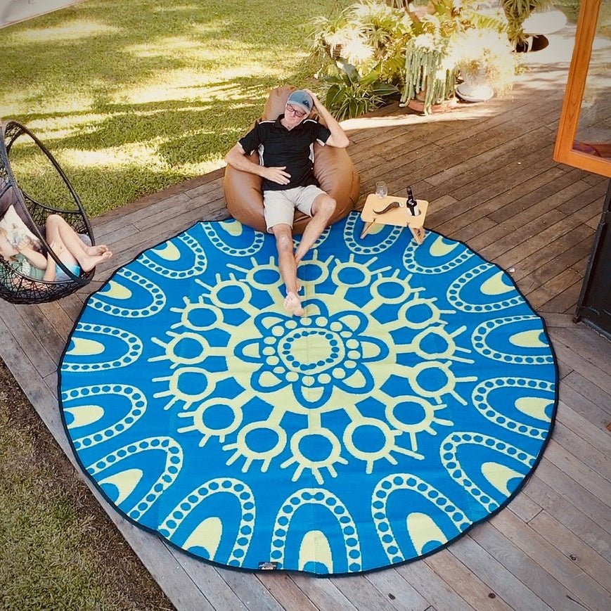 Gather Around Mat 3m - Blue/Lime Green