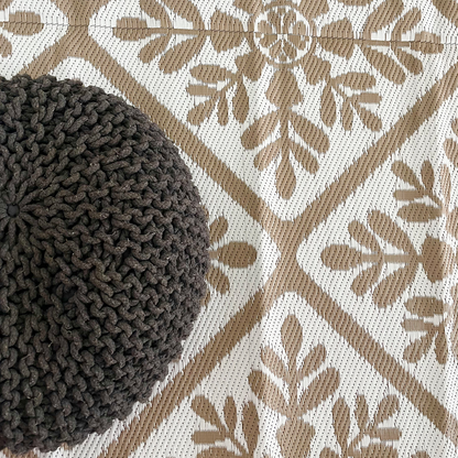 Gumnut Mat 1.5m x 2.4m- Fawn/White