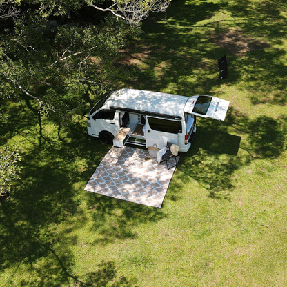 Moroccan Mat 3m x 3m - Beige/White