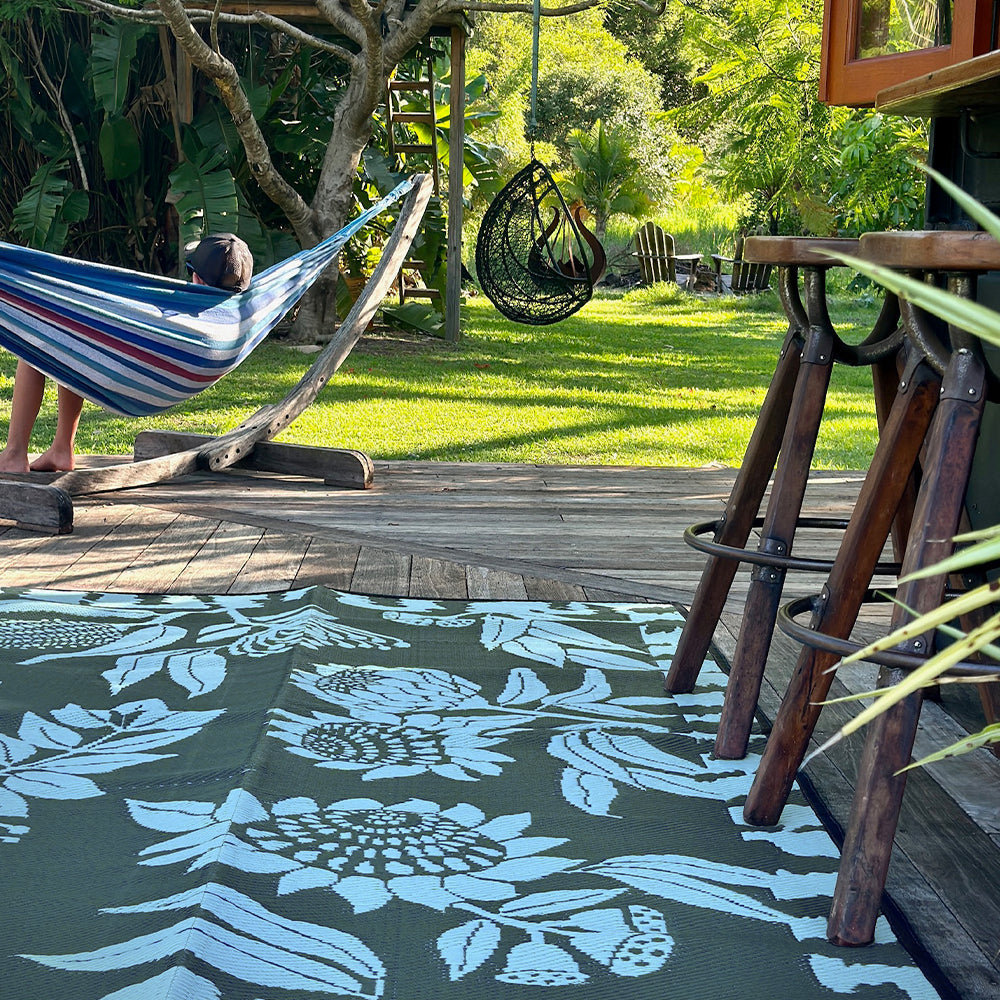 Cockatoo Haven Mat 2.4m x 2.4m - Forest Green