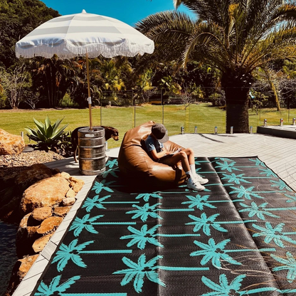 Palm Springs Mat 4m x 2.4m - Green/Black