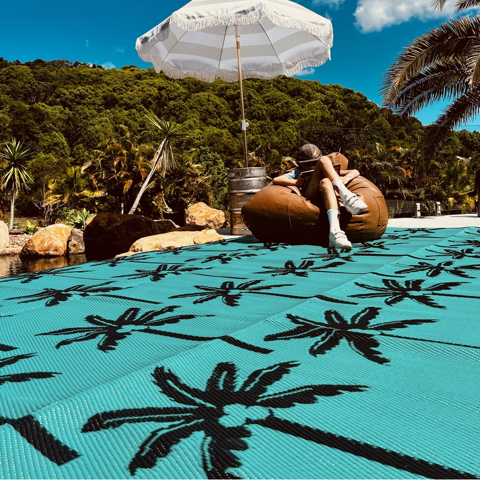 Palm Springs Mat 4m x 2.4m - Green/Black